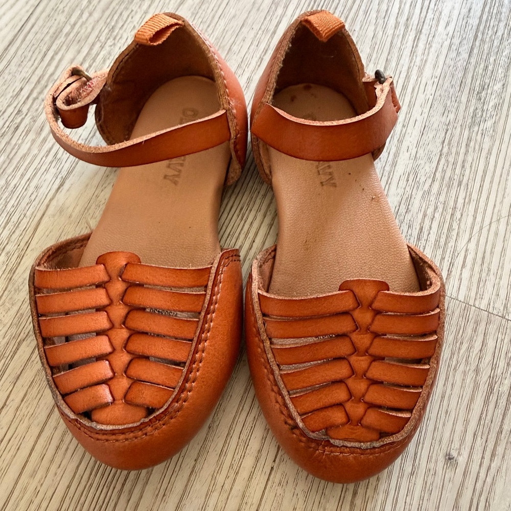 Woven Leather Ankle-Strap Flats for 👧🏻